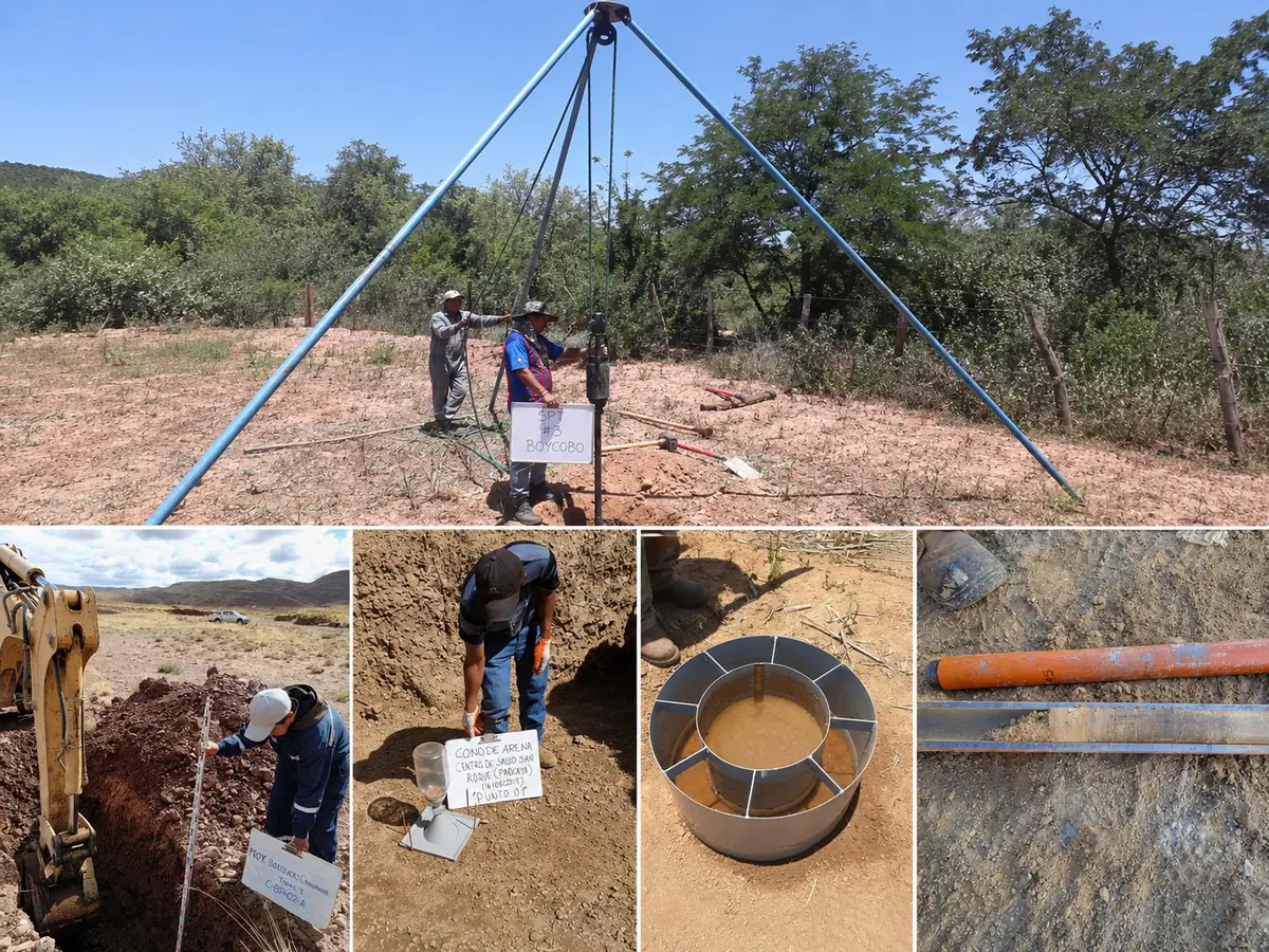 Trabajo de campo para estudios geotécnicos y mecánica de suelos