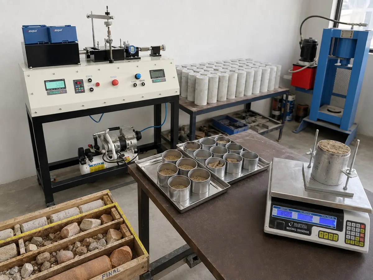 Muestras y testigos de suelo analizados en laboratorio CONSGRAL